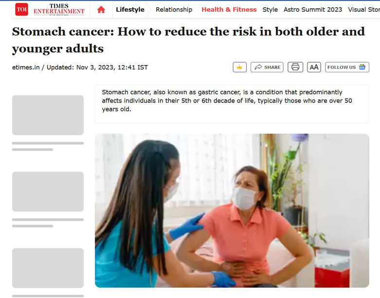 Stomach cancer: How to reduce the risk in both older and younger adults